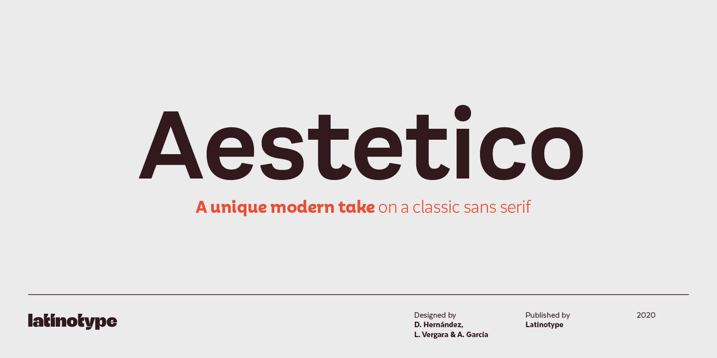 Beispiel einer Aestetico Medium Italic-Schriftart